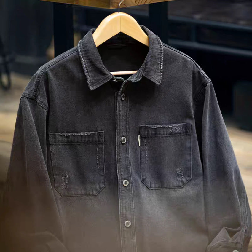 ダメージ ウォッシュドデニムシャツ(1Color)240750