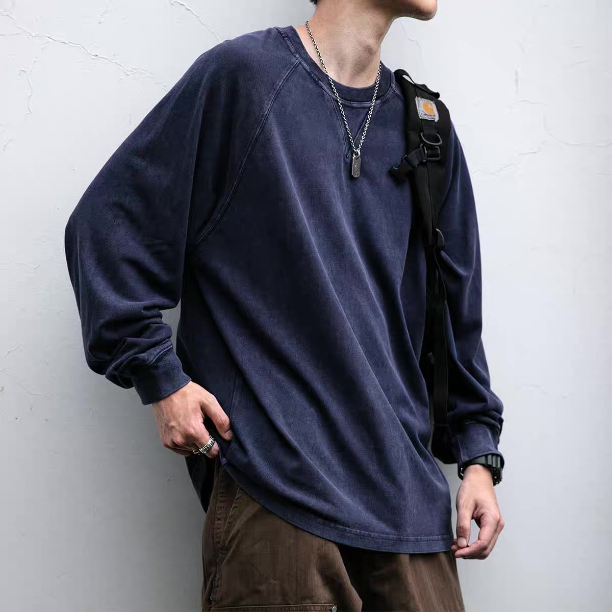 ラグランスリーブ ウォッシュド 長袖Tシャツ(2Colors)250795