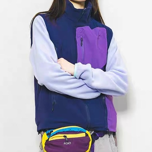 バイカラー ビッグポケット付 ベスト(3Colors)250841