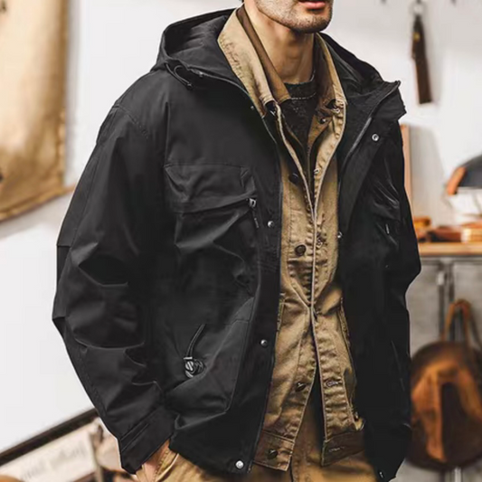 マウンテンロゴ 立体マルチポケット フード付ジャケット(4Colors)240847