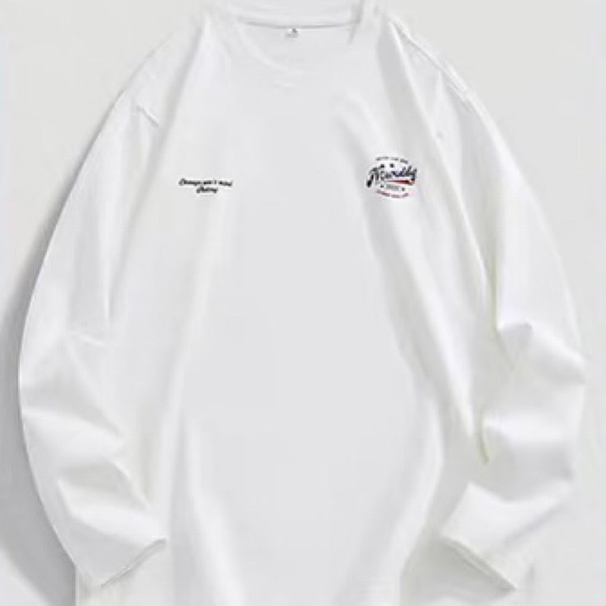 ワンポイントロゴ ヘビーウェイト 長袖Tシャツ(3Colors)240045
