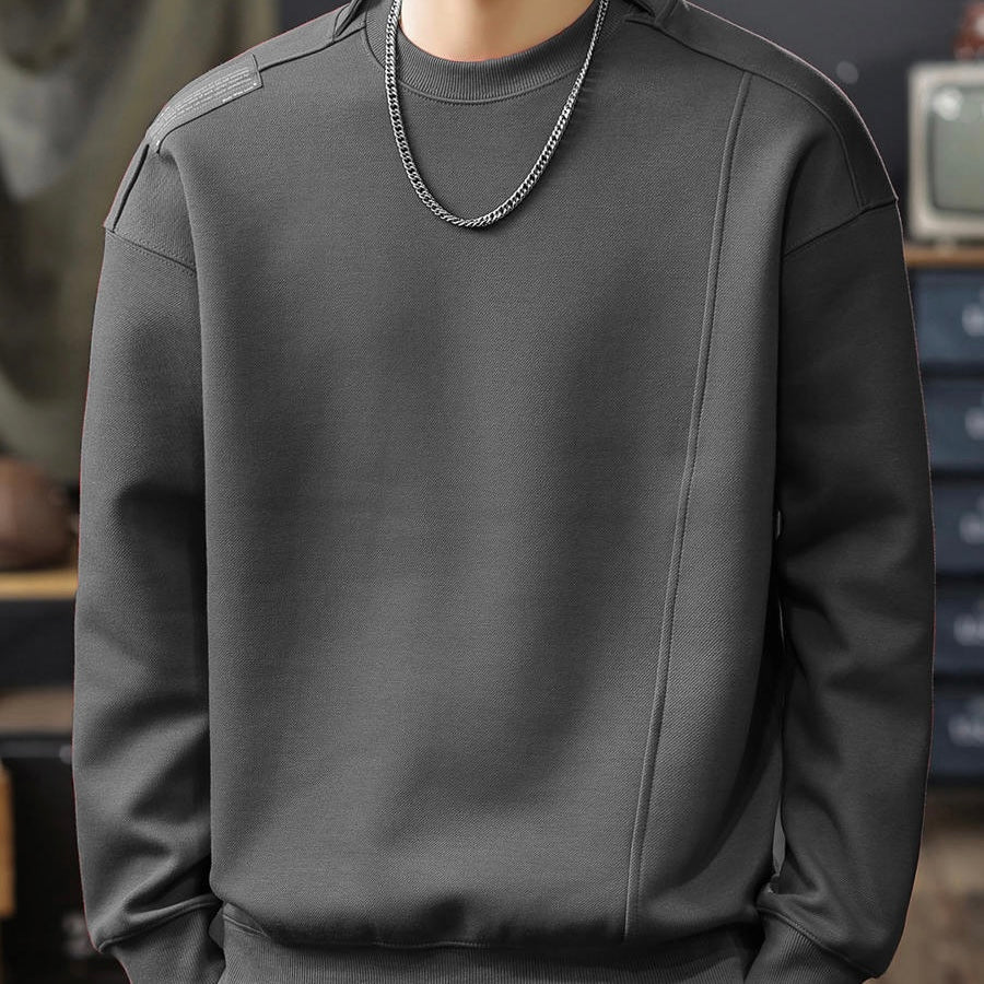 アシンメトリー デザイン スウェットプルオーバー(4Colors)250877