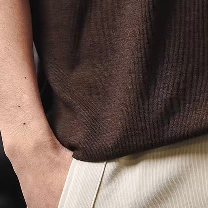 アクセントカラー Vネック Tシャツ(2Colors)260156