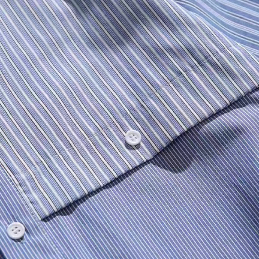 ストライプ クレイジーパターン 長袖シャツ(1Color)240124