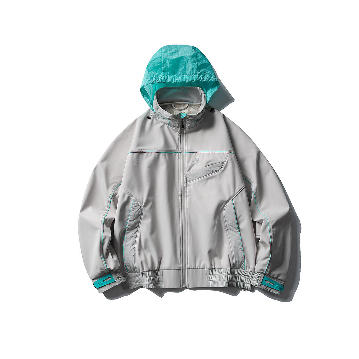 アクセントカラー 撥水 フード付ジャケット(4Colors)250779