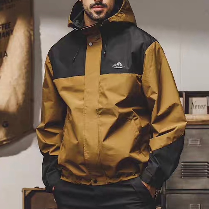 マウンテンロゴ フード付ワークジャケット(3Colors)240721