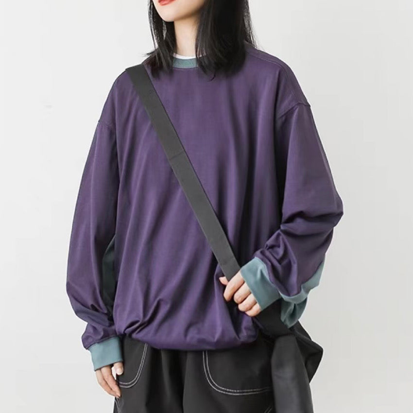 裾ドローコード アクセントカラー プルオーバー(5Colors)250279