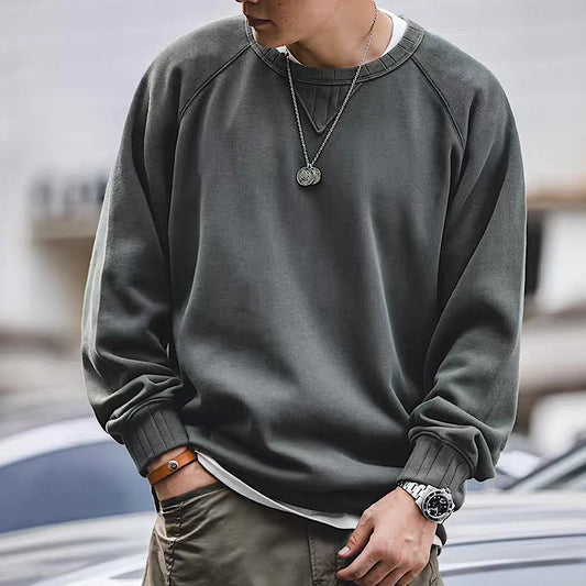 Vガゼット付 ラグランスリーブ プルオーバー(4Colors)240897