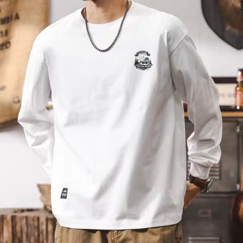 シンプルロゴ ドロップショルダー 長袖Tシャツ(1Color)250123
