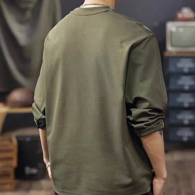 立体パッチポケット付 長袖Tシャツ(1Color)250698