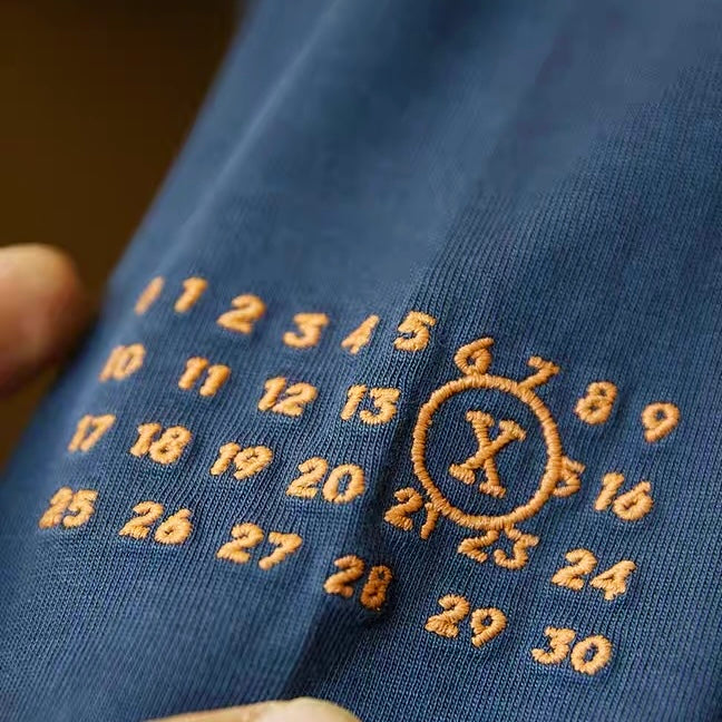 ロゴ刺繍 ダメージ 長袖Tシャツ(1Color)250694