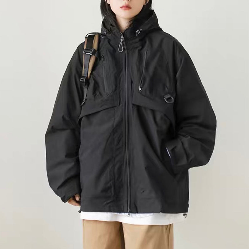 フード収納可能 マルチポケット付 機能性ジャケット(2Colors)240565