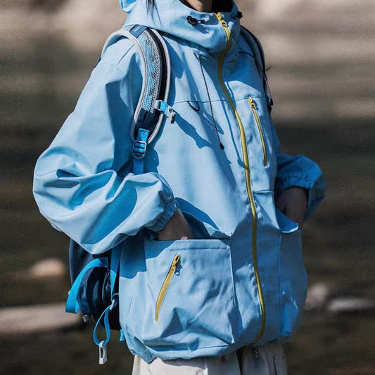 マルチポケット フード付アウトドアジャケット(4Colors)250217