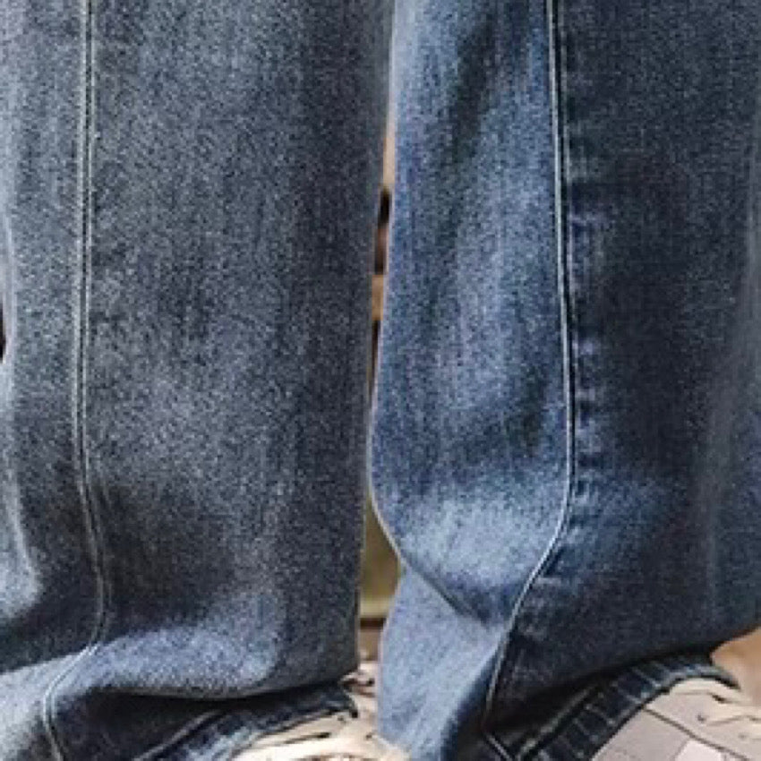 ストレッチ ワイドストレート デニムパンツ(1Color)250106