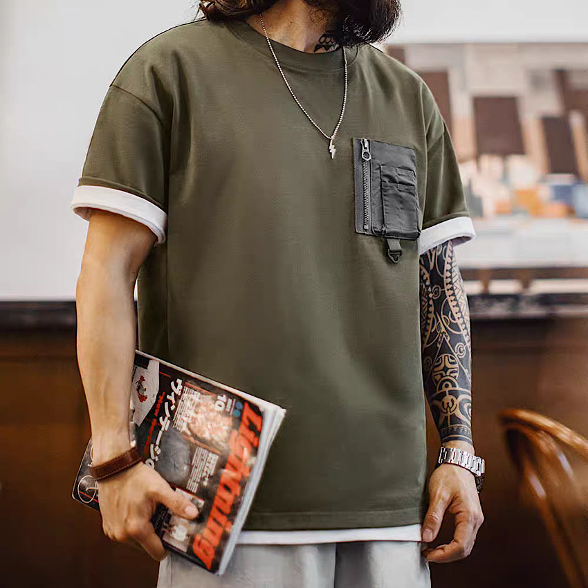 胸ポケット付 ワークTシャツ(1Color)250367