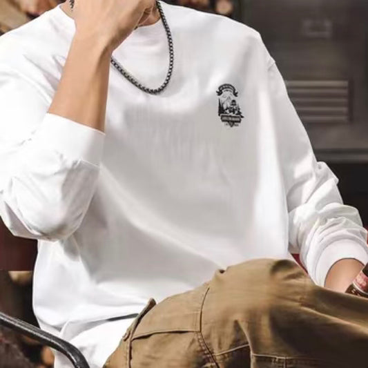 シンプルロゴ ドロップショルダー 長袖Tシャツ(1Color)250123