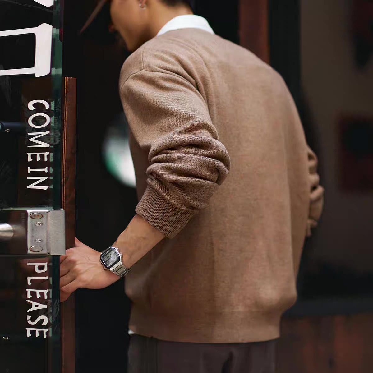 ヘンリーネック シンプル ニットプルオーバー(3Colors)250881