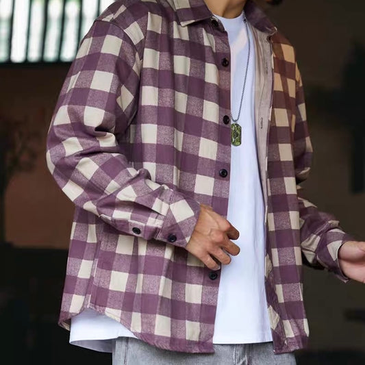 ブロックチェック レトロ 長袖シャツ(1Color)250752