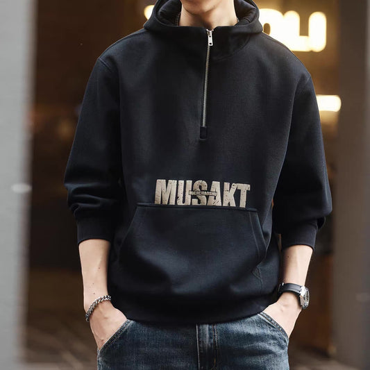 フロントロゴ ハーフジップ フーディー(3Colors)250829