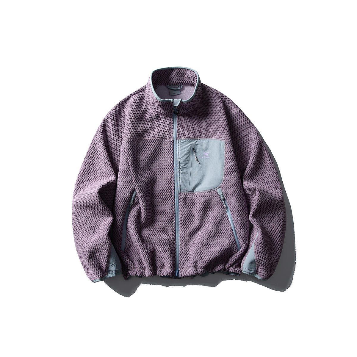 パッチポケット付 スタンドカラー フリースジャケット(5Colors)250730