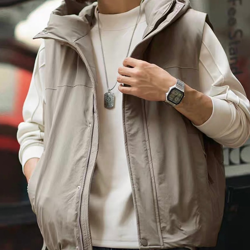 フード付 シンプル ダウンベスト(3Colors)250890