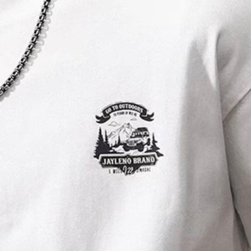 シンプルロゴ ドロップショルダー 長袖Tシャツ(1Color)250123