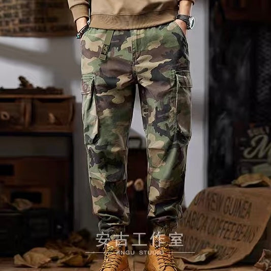 ビッグポケット付 迷彩 裾絞りパンツ(2Colors)250620