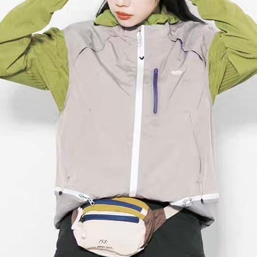 パンチング加工 スタンドカラーベスト(3Colors)250708