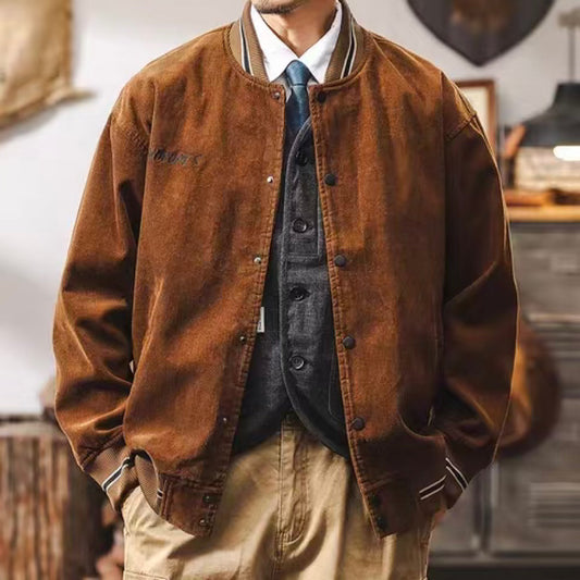 刺繍 コーデュロイ ベースボールジャケット(1Color)241130