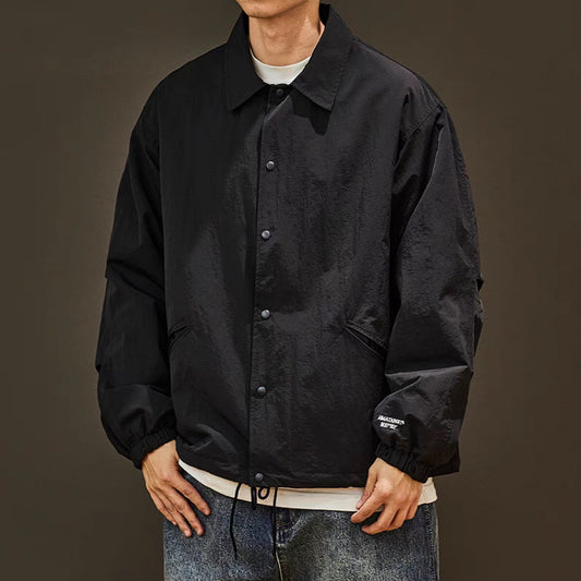 裾ドローコード シンプル コーチジャケット(2Colors)250158