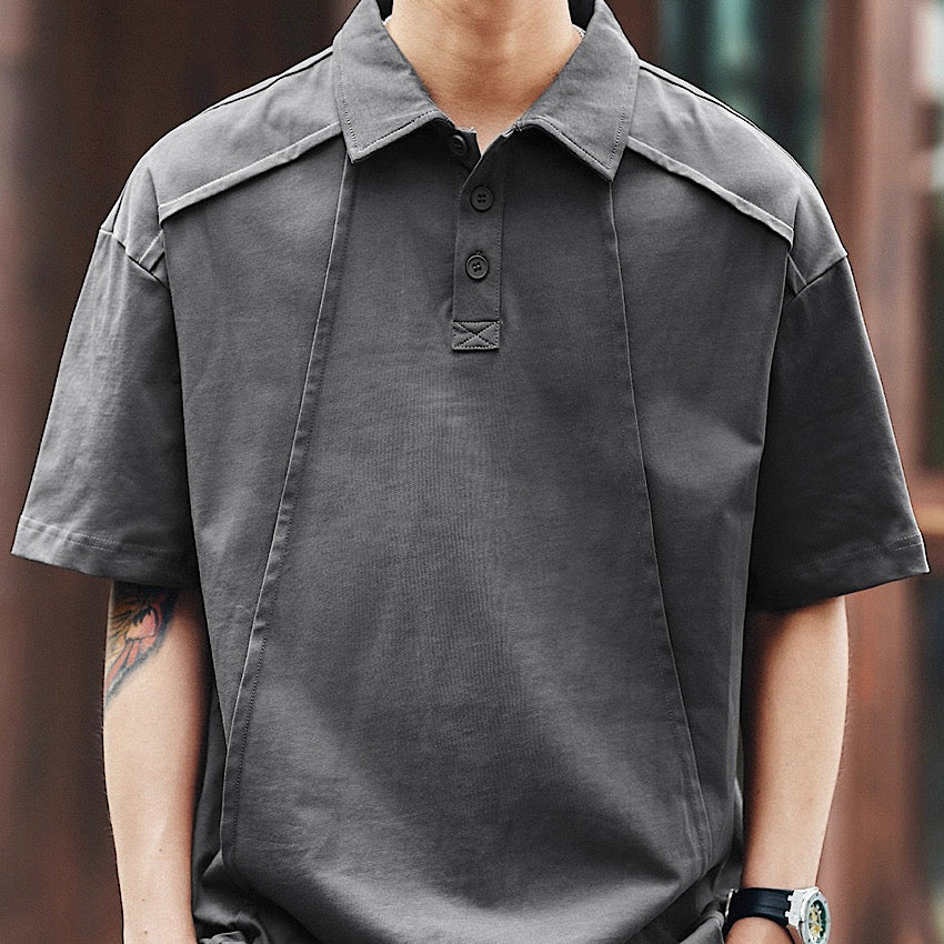 デザインステッチ レトロ ポロシャツ(3Colors)250575