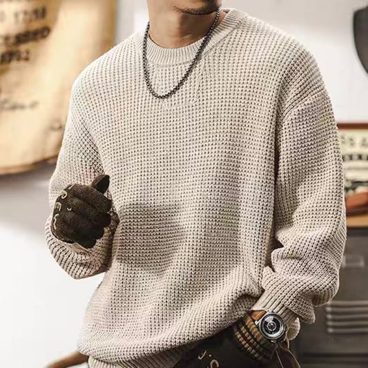 ヘビーウェイト ワッフルニット プルオーバー(4Colors)241016