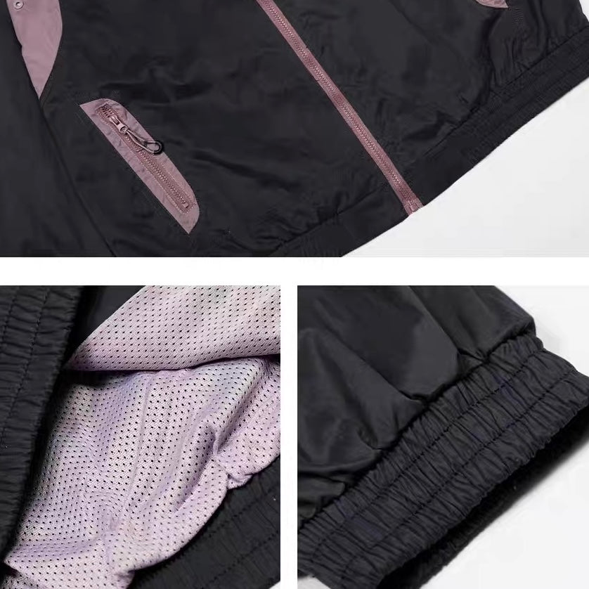 ワンポイントカラー スタンドネック デザインジャケット(3Colors)250711