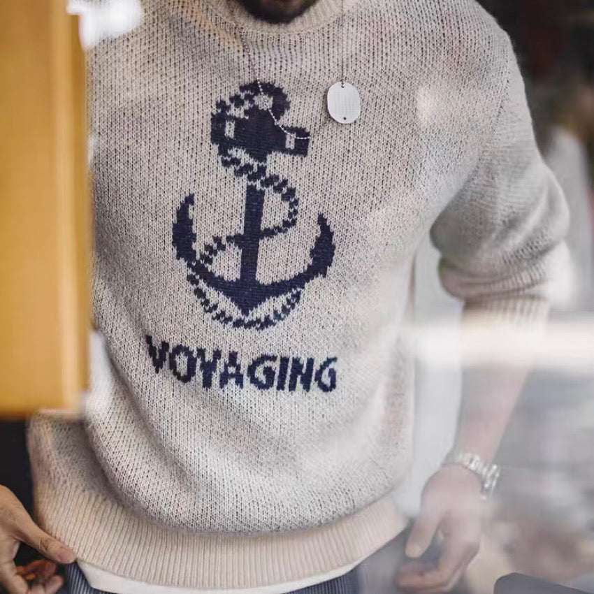 アンカーモチーフ ニットプルオーバー(2Colors)240963