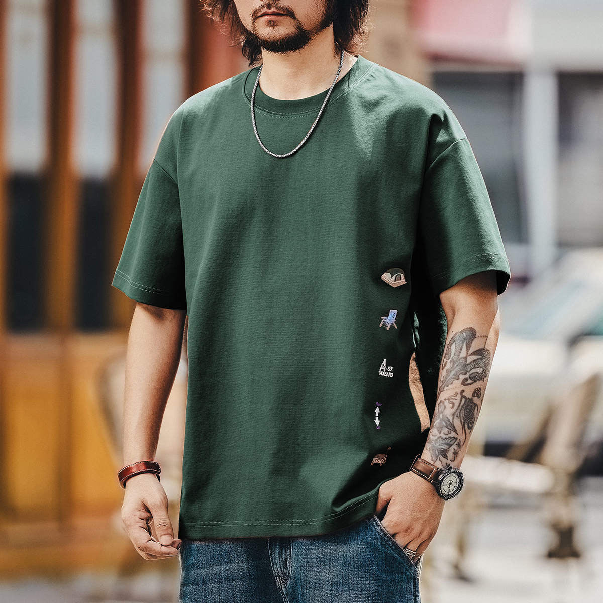 刺繍 キャンプロゴ Tシャツ(4Colors)250666