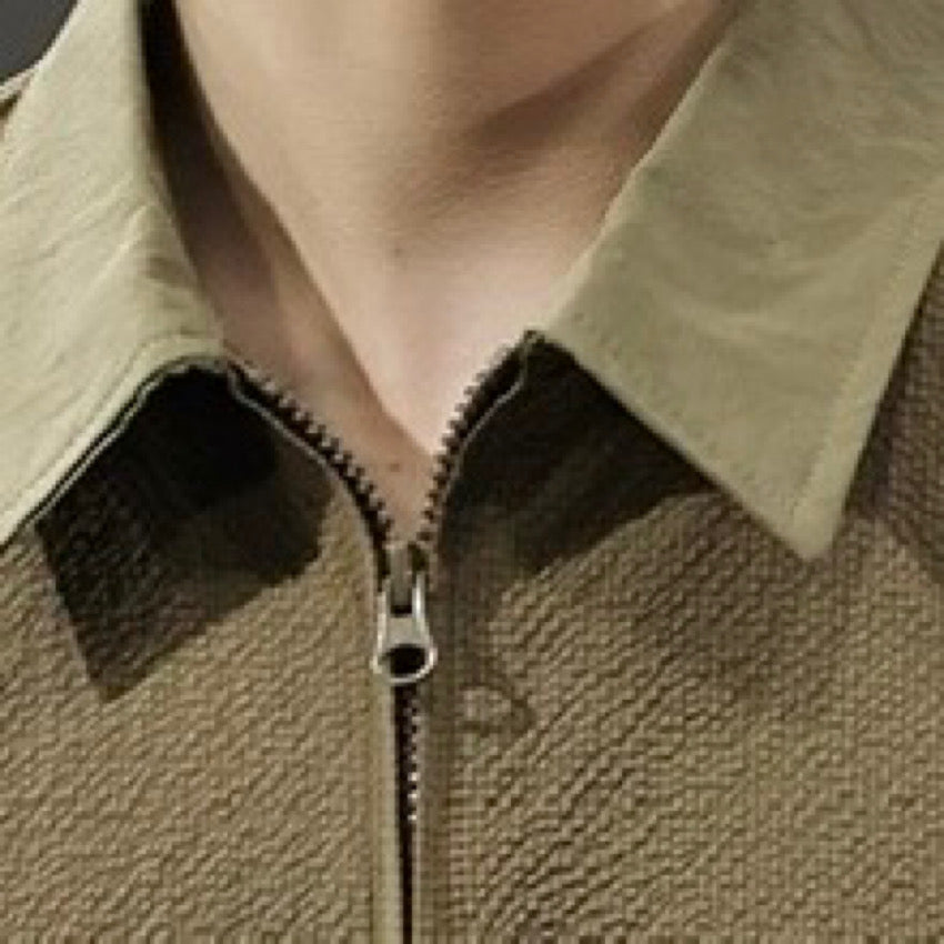 ワンポイントカラー テクスチャー ポロシャツ(3Colors)250557