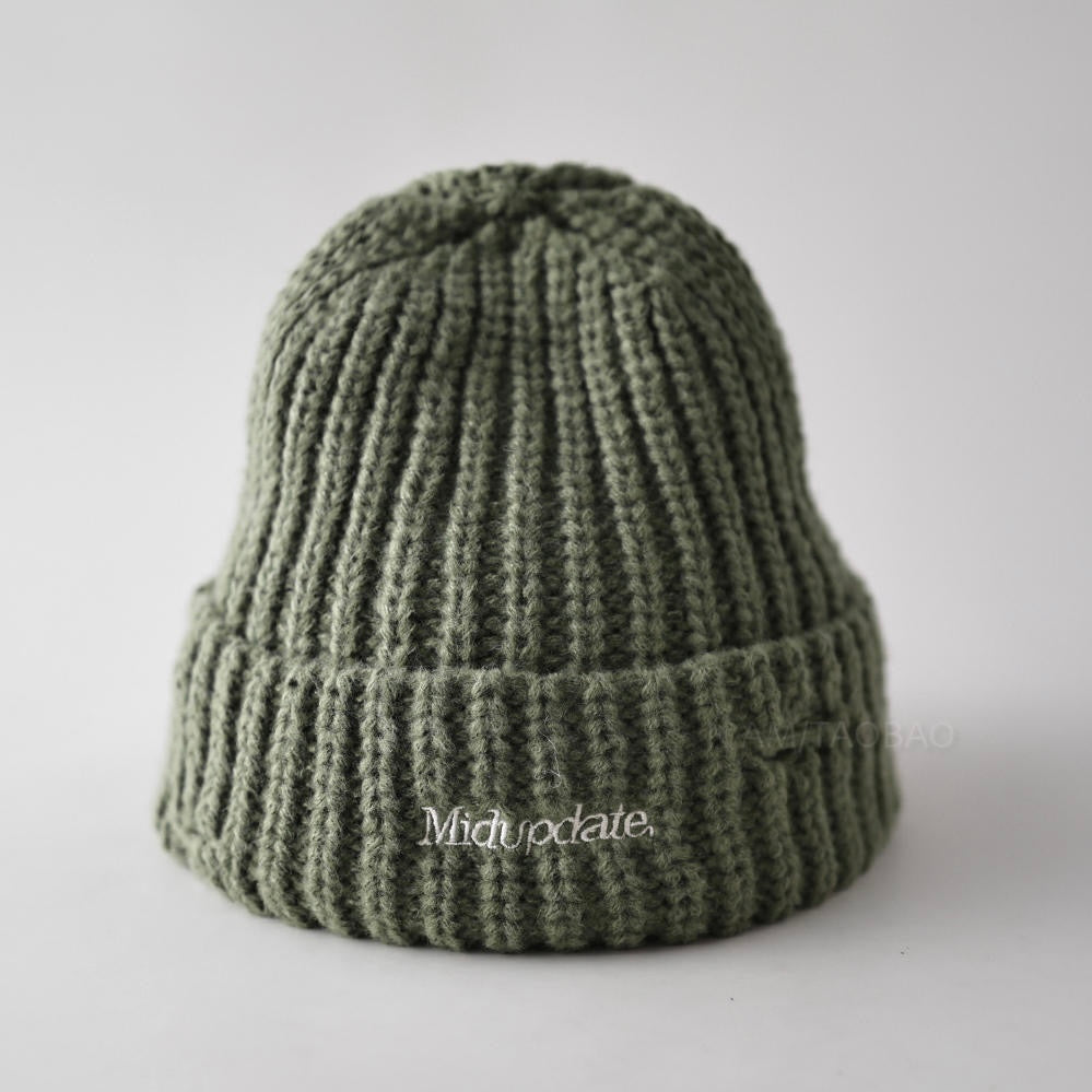 ロゴ刺繍 ダメージ加工 ニット帽(8Colors)250831