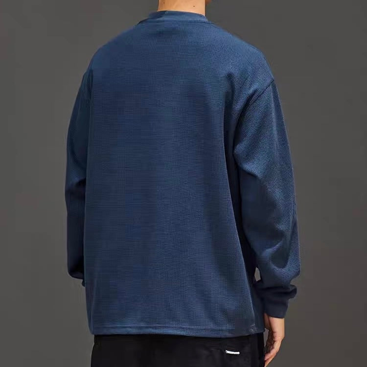 ワッフル ヘンリーネックプルオーバー(3Colors)250707