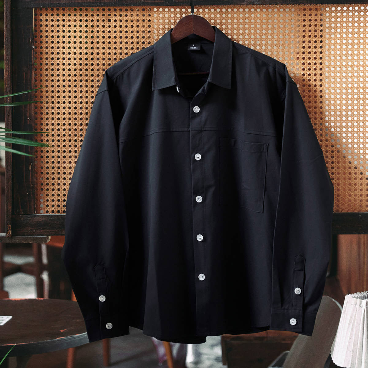 防シワ リラックス シンプルシャツ(3Colors)250853