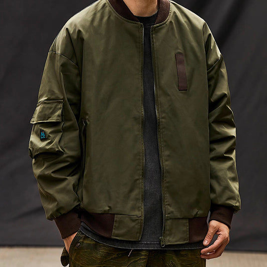 ミリタリーテイスト ベースボールジャケット(2Colors)250035