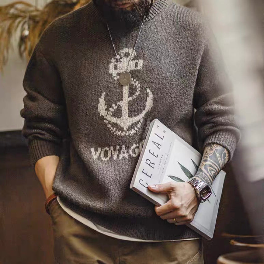 アンカーモチーフ ニットプルオーバー(2Colors)240963