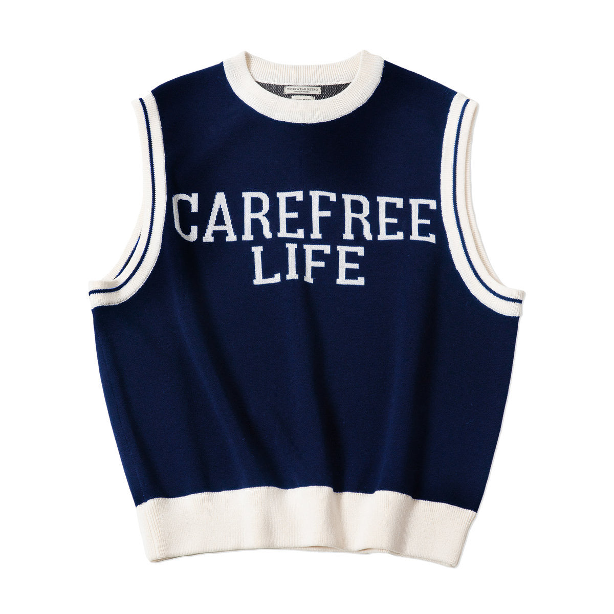 カレッジスタイル ロゴ ニットベスト(2Colors)250589