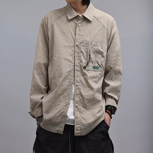 ジップ付胸ポケット UVカットシャツ(2Colors)250574