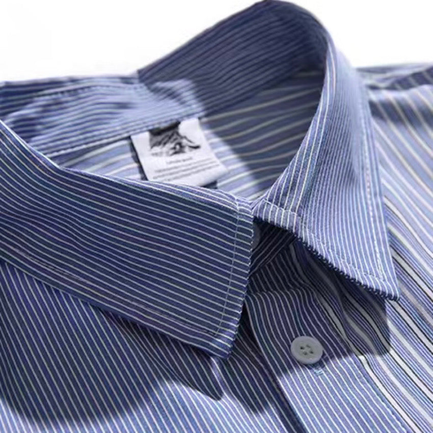 ストライプ クレイジーパターン 長袖シャツ(1Color)240124