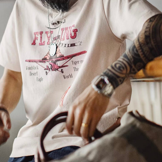 レトロ タイガープリント 半袖Tシャツ(1Color)250266