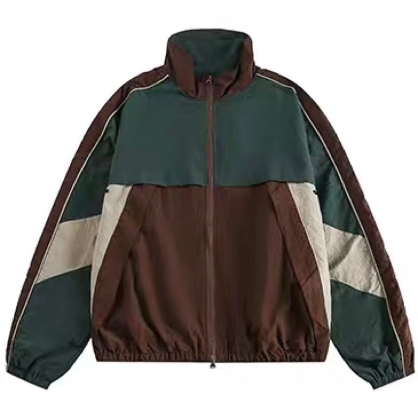 マルチカラー ダブルジップ スタンドネックジャケット(1Color)240564