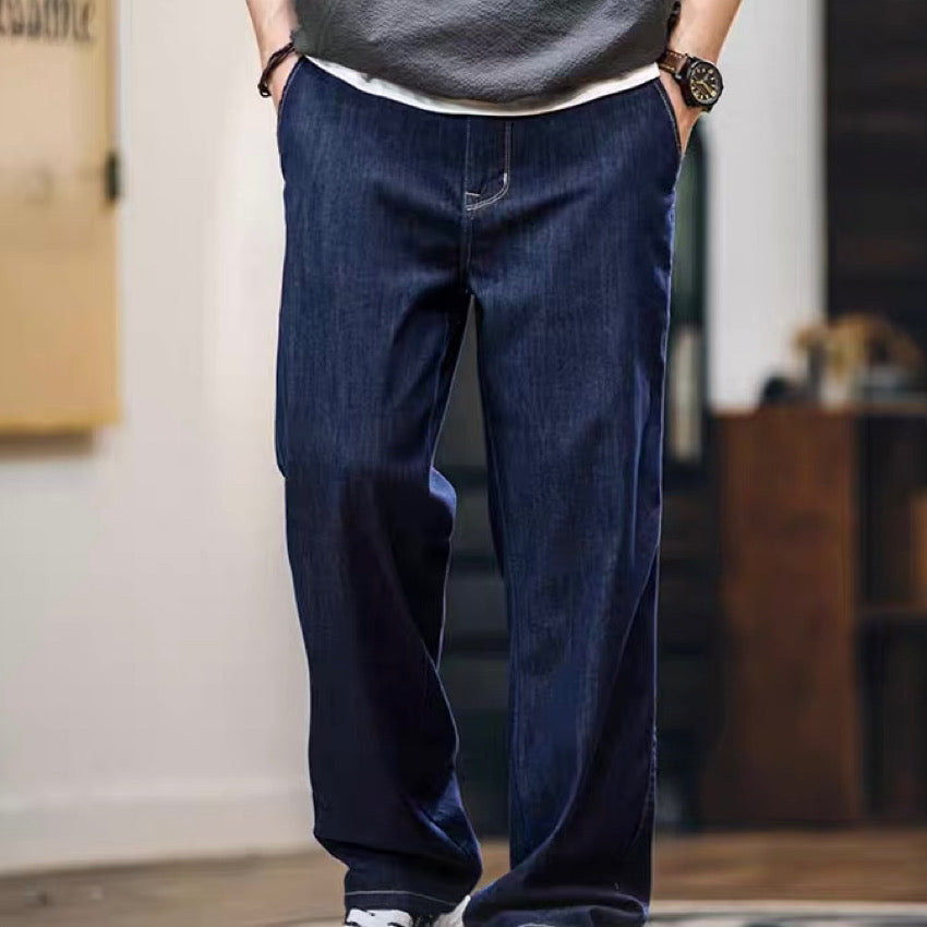 刺繍 ストレート デニムパンツ(1Color)250206