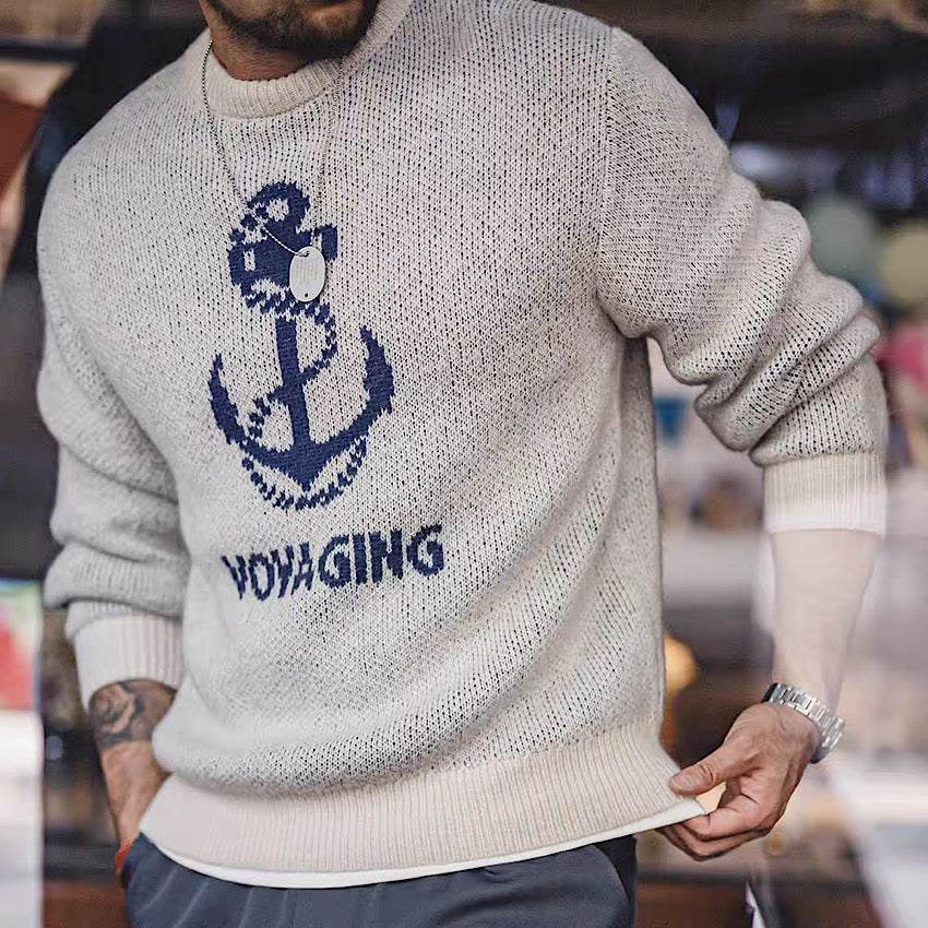 アンカーモチーフ ニットプルオーバー(2Colors)240963