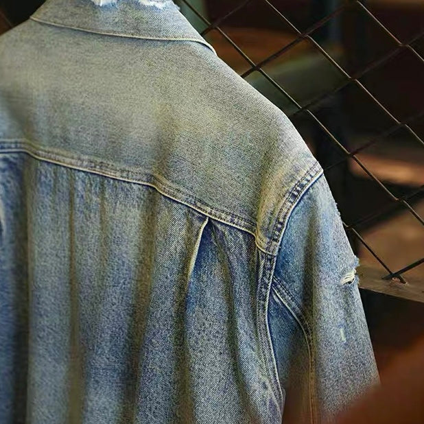 ハードウォッシュ ダメージ デニムジャケット(1Color)250864