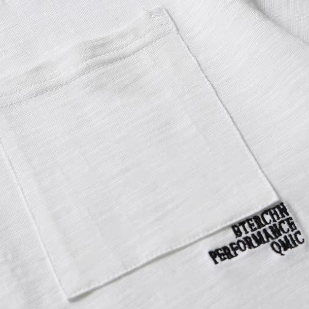 ワンポイントロゴ刺繍 シンプルTシャツ(3Colors)250607
